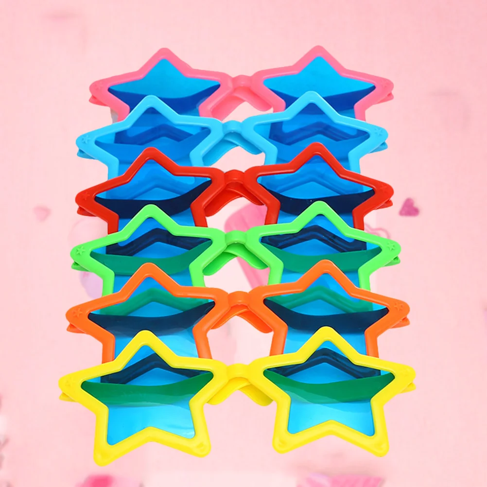 

6pcs Kids Star Shaped Sunglasses Costumes Cosplay Halloween Party Fun Party Favor Photo Booth Props