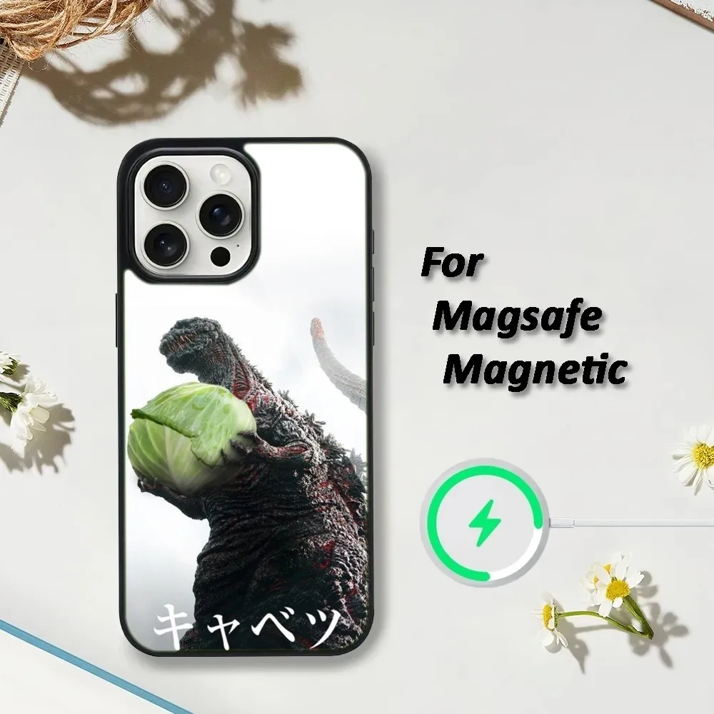 Фото Крутой чехол для телефона G-Godzillas Magsafe, чехол для телефона для iPhone 15,14,13,12,11 Pro Max Plus, чехлы с беспроводной зарядкой №5