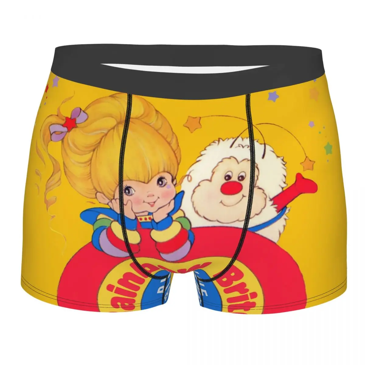 

Боксеры Blondine Rainbow Brite мужские, Винтажные эластичные трусы-шорты с 3D принтом, с мультяшным принтом, нижнее белье для ТВ
