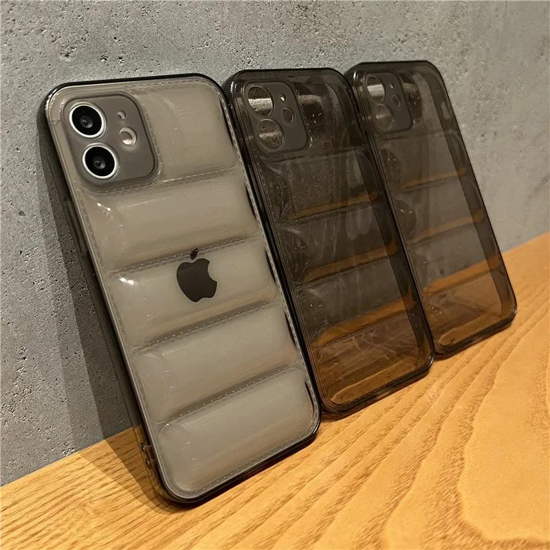 

Роскошный высококачественный черный прозрачный чехол для IPhone 13 Pro Max 11 X XR Xs 8 7 Plus SE 12 Мягкий защитный чехол для объектива
