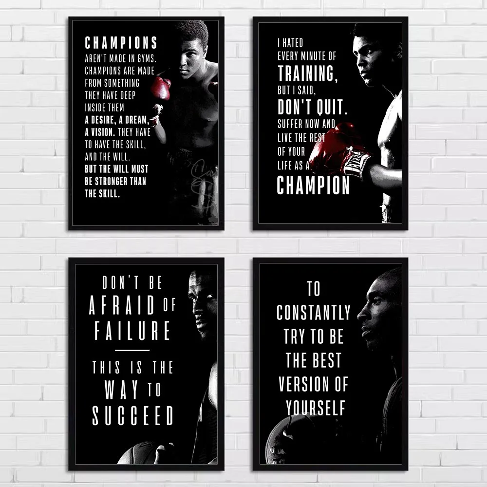 Вдохновляющая картина на холсте знаменитые спортивные звезды мотивационные