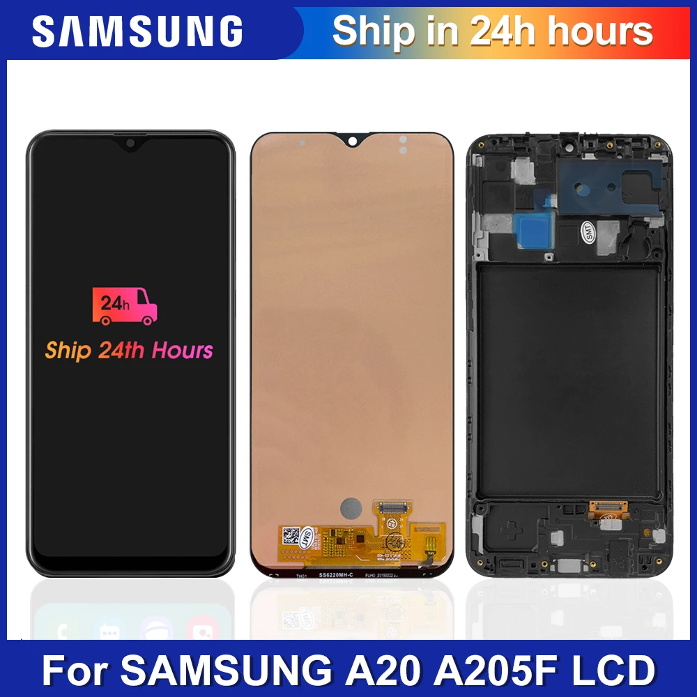 

6,4 "ЖК-дисплеи для Samsung Galaxy A20 A205 SM-A205F ЖК-дисплей для замены экрана для Samsung A20 A205 A205F дисплей