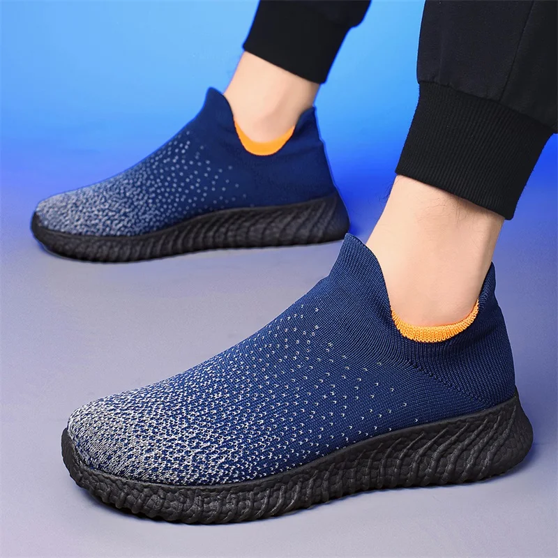 Кроссовки-носки мужские с амортизирующей сеткой низкие дышащие легкая