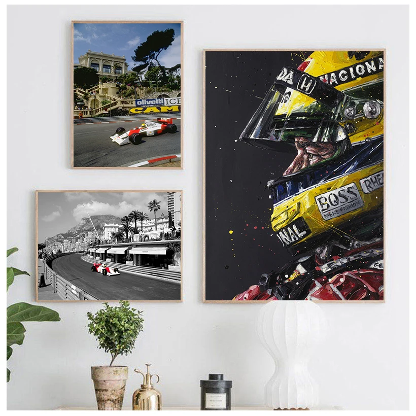 Постеры для украшения стен Айртон Сенна F1 формула макларена чемпион мира
