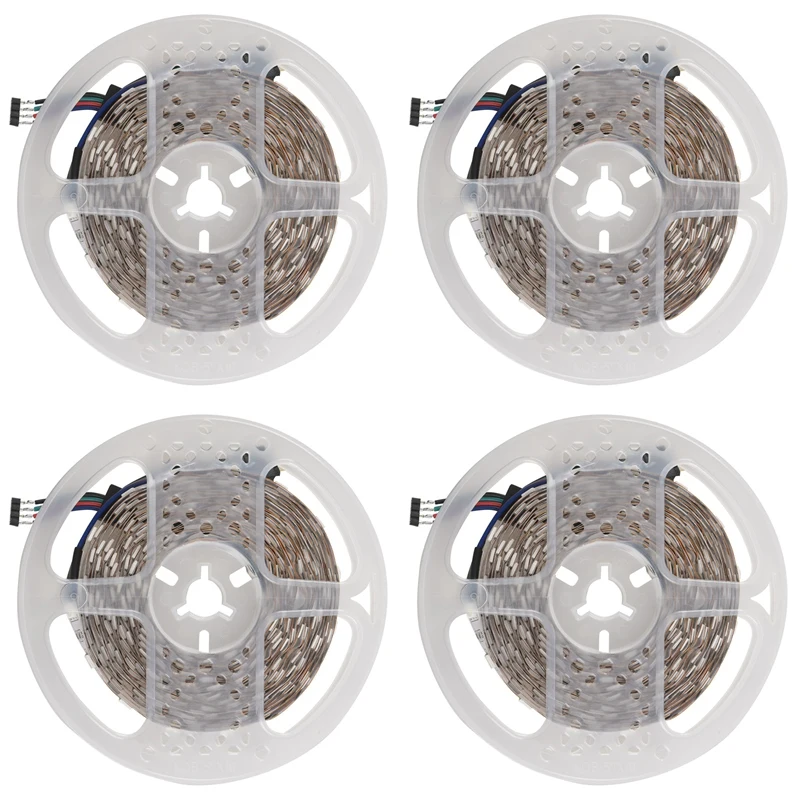 4 шт. 5 м RGB 300 фотосессия 5050 гибкая фотолента не водонепроницаемая 12 В постоянного