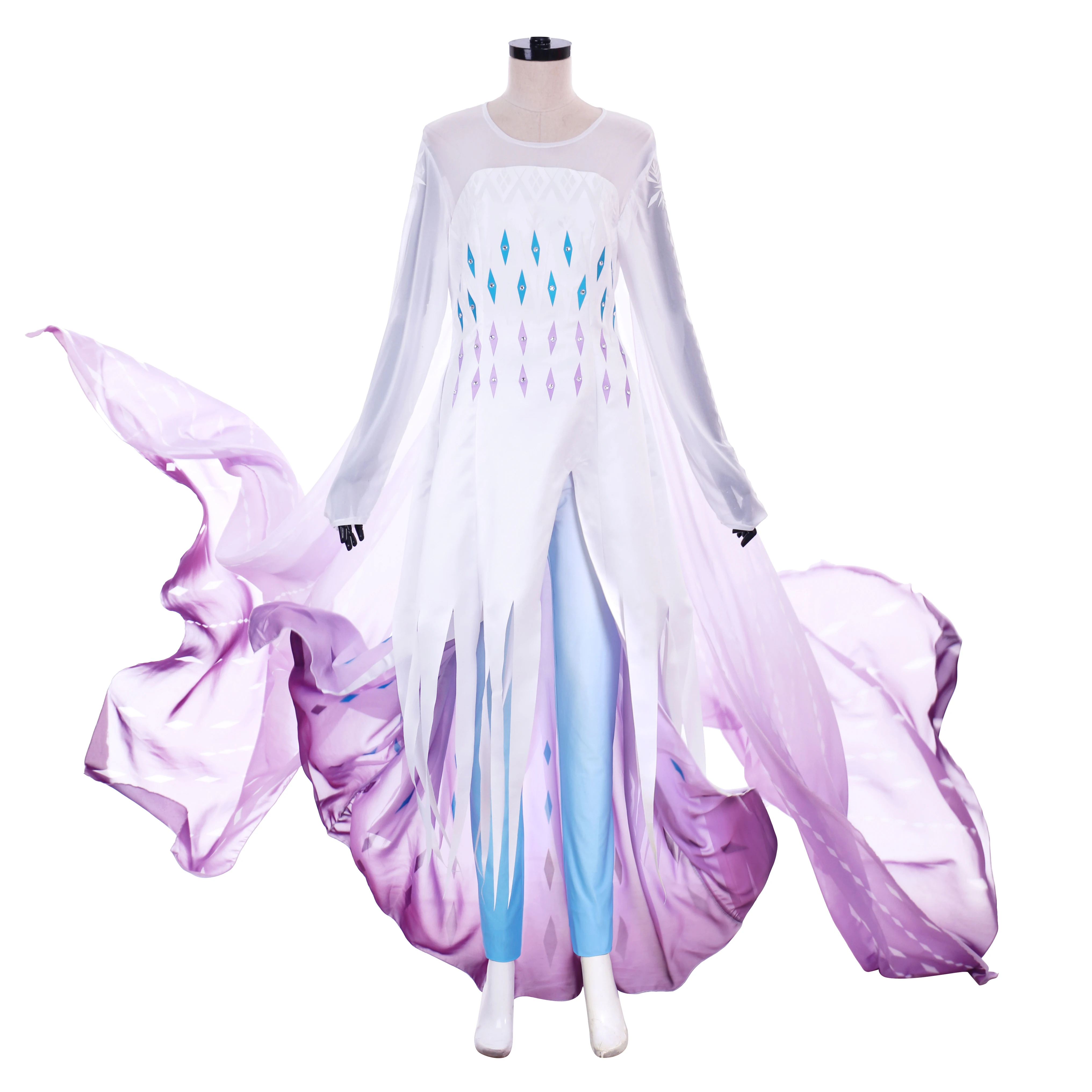 

Ледяная Снежная королева 2 Косплей Костюм Эльзы взрослый женский сценический семейный костюм Хэллоуин Карнавальная Вечеринка платье