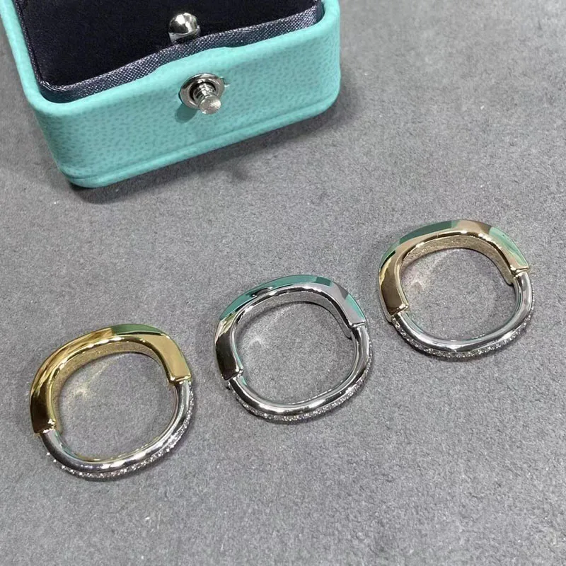 

New Fashion 925 Sterling Silver Ring Rose Gold Lock Design Women's Luxury Brand Party Jewelry Gifts