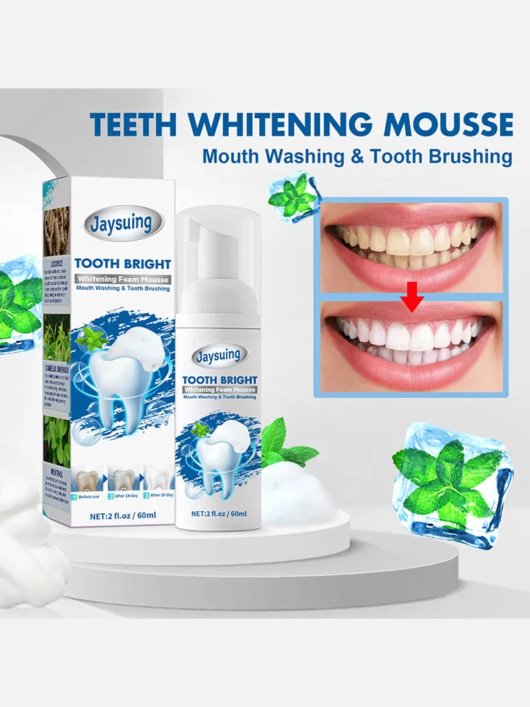 

Natural Herbal Essence Whitening Mousse Toothpaste Cleaning Teeth Tartar Oral Hygiene Care Portable Fresh Breath Foam Toothpaste