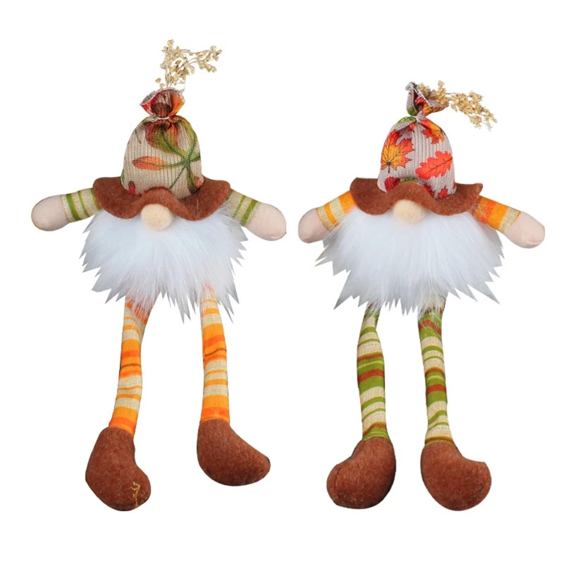 

Праздник сбора урожая, Длинные ножки, светодиодный гном, эльф, карликовый кленовый лист, многоярусный поднос, украшение для фермерского дом...