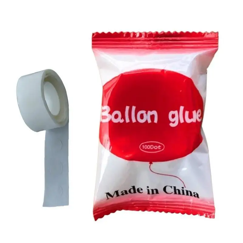 Приклеиваемый клей для воздушных шаров 100 штук наклейки на день рождения