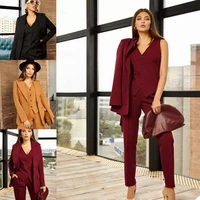 womens elegant ol business office formal wear 3 pieces casual blazer pants vest %d0%b6%d0%b5%d0%bd%d1%81%d0%ba%d0%b8%d0%b9 %d0%ba%d0%be%d1%81%d1%82%d1%8e%d0%bc