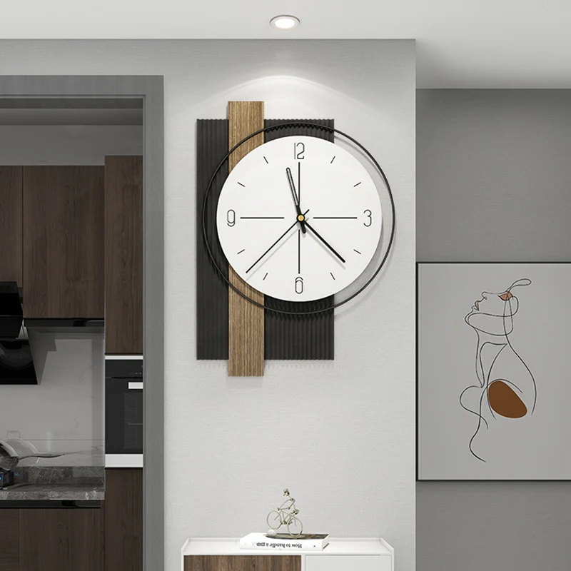 

Large Simple Wall Clock Silent Movement Pendulum Gold Nordic Wall Clock Digital Colorful Deco Cuisine Industrial Style WW50WC