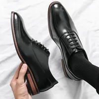 Luxury High Quality Men Shoes Fashion Casual Shoes Male Pointed Oxford Wedding Leather Dress Shoes Men Gentleman Office Shoes 1