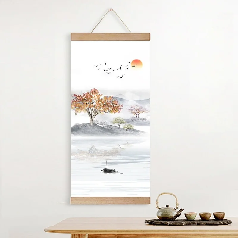 

Hanging painting modern minimalist Chinese style landscape painting living room porch single-linked decorative painting