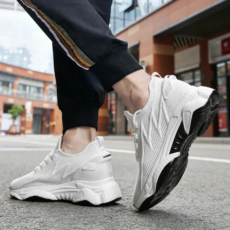 Мужские кроссовки на скрытом каблуке 6-8 см 2024