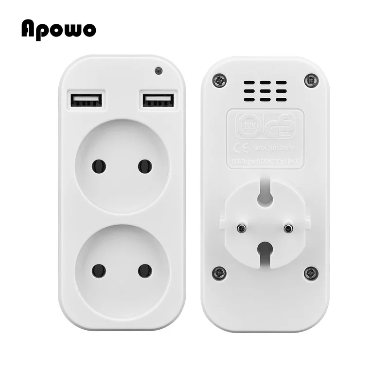 

Wall USB plug adapter double Socket Outlet for phone charge Free shipping Double USB Port 5V 2A Usb electrique outlet usb Z1-10