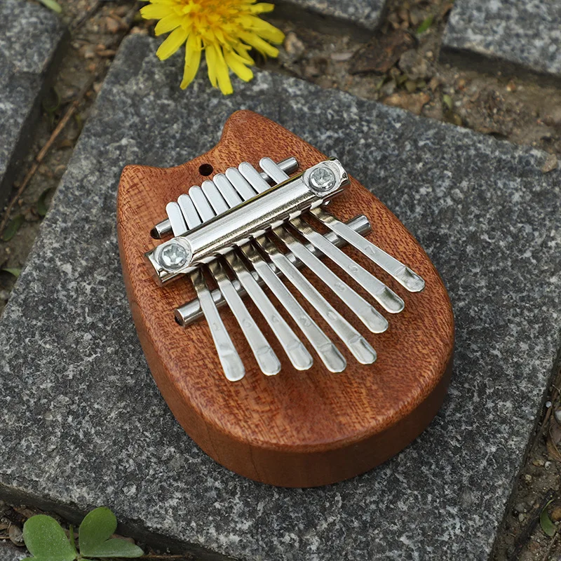 

8 Key Mini Kalimba Exquisite Finger Thumb Piano Musical Good Accessory Pendant Gift for Beginners Music Lovers