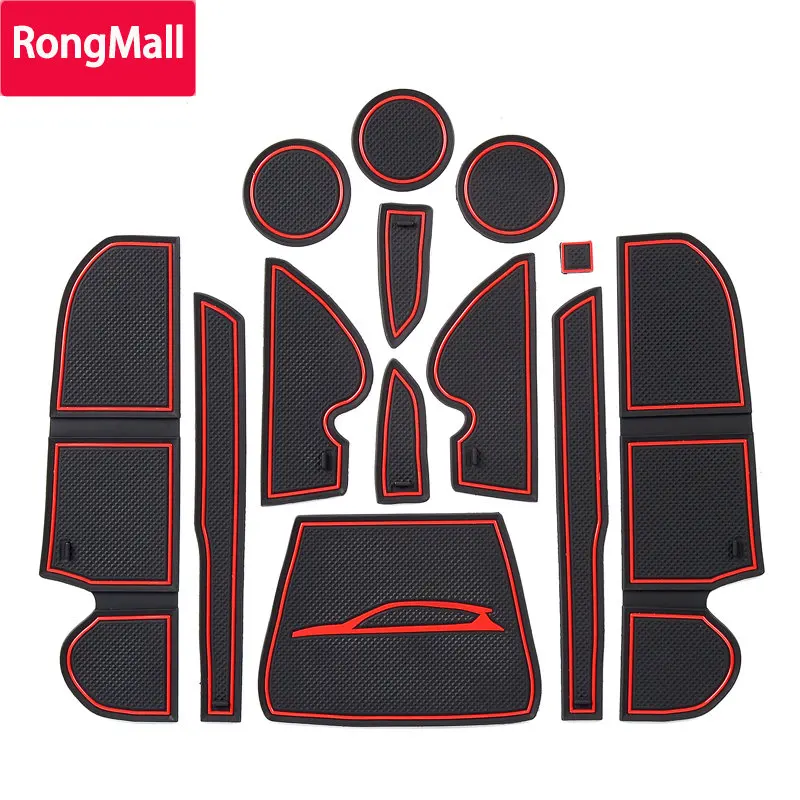 

RongMall Anti-Slip Gate slot mat For Ford KUGA 2013 2014 2015 2016 Ford Escape MK2 pre-facelift Rubber Non-slip mats Accessories