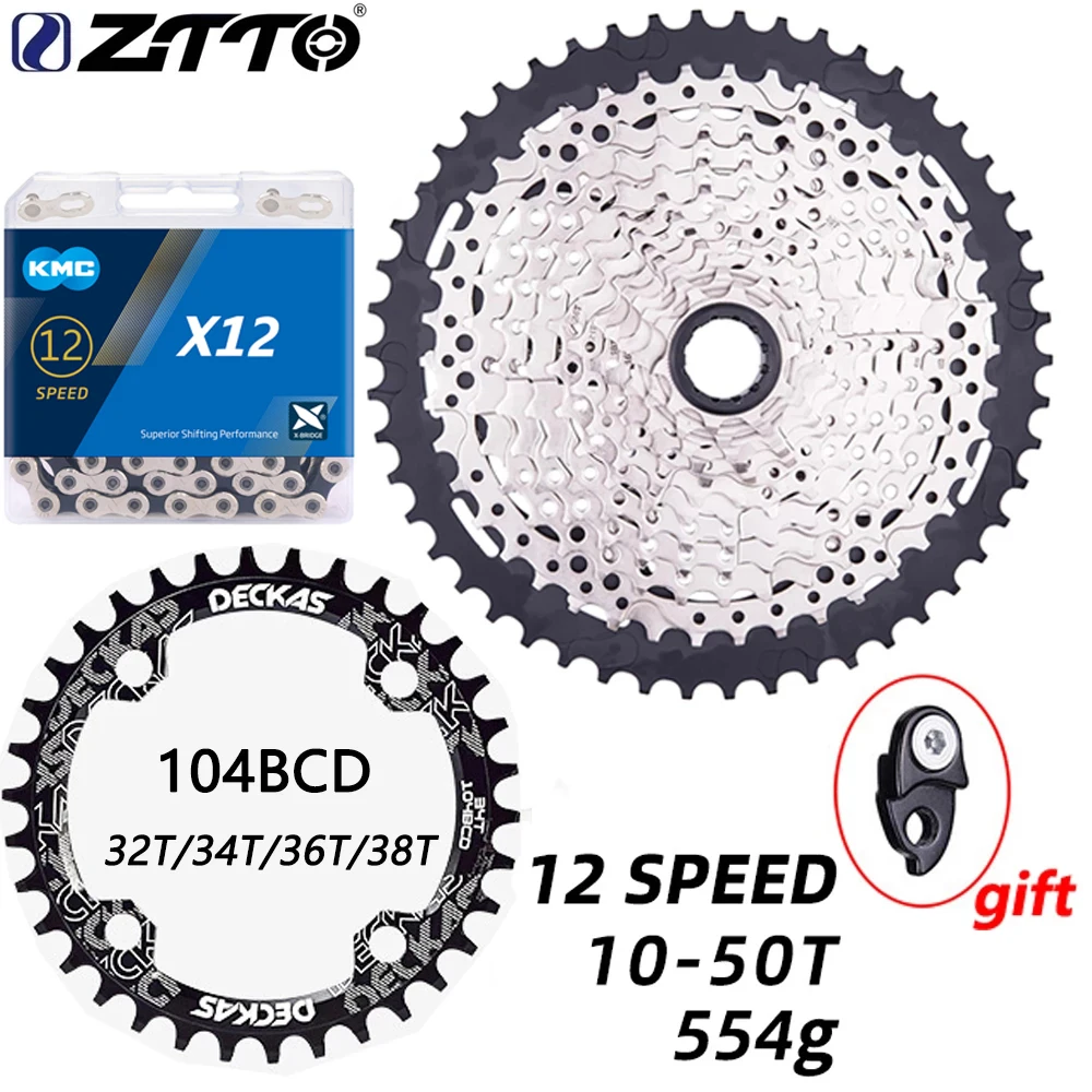 

ZTTO MTB 12 Speed 10-50T Cassette M6100 12S MTB Bike Freewheel 10-50 Sprocket 12s Cassette k7 fit for MS hub body M7100 m8100