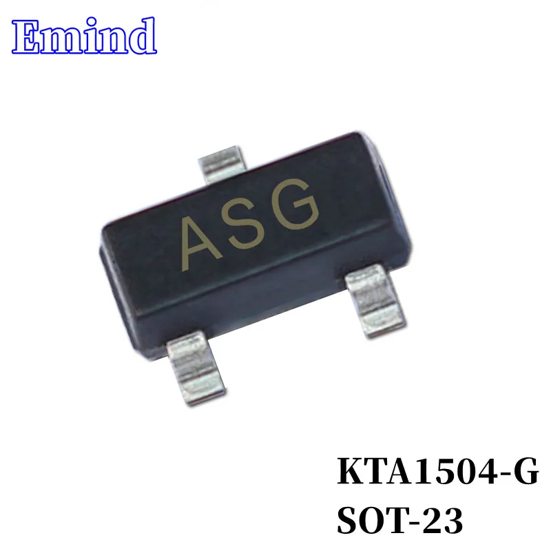 

100/200 шт. KTA1504-G SMD, транзистор с внутренним расположением SOT-23 Silkscreen, тип ASG PNP 50 В/мА, биполярный усилитель, транзистор