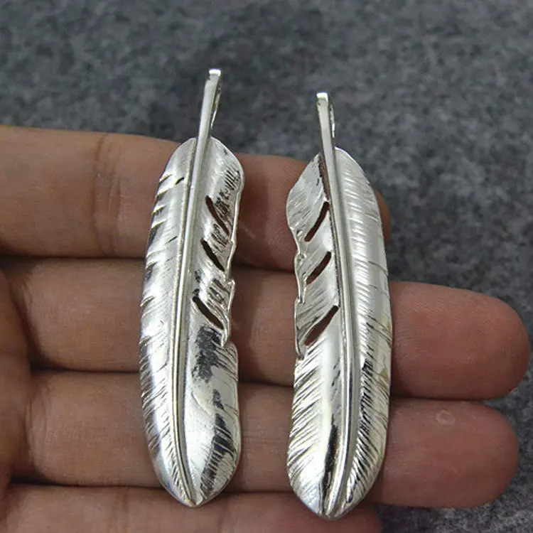 Подвеска из стерлингового серебра 925 пробы с перьями изысканное элитное издание