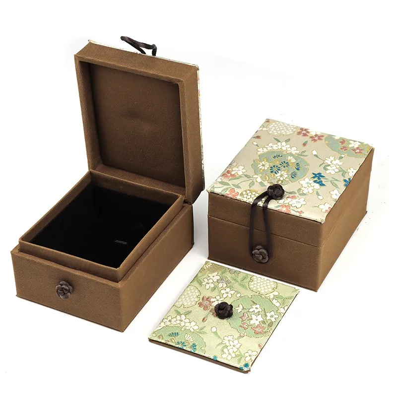 Подарочная коробка с подвеской в виде цветов роскошные китайские шелковые