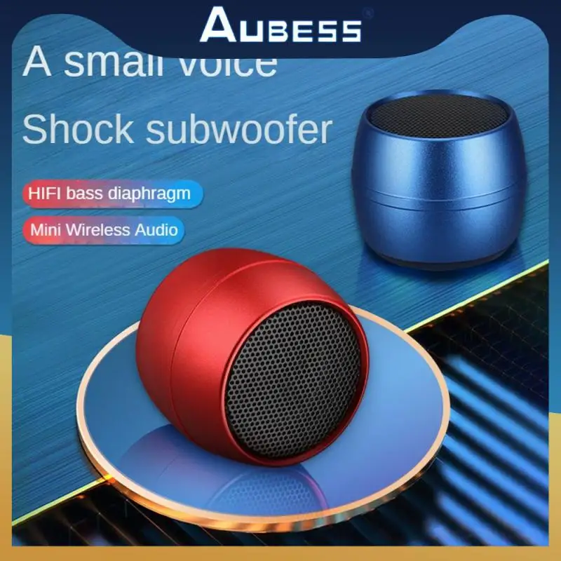 

Small Heavy Subwoofer Steel Gun Metal Subwoofer Mini Small Speaker Portable Video New Speaker Voice Playback