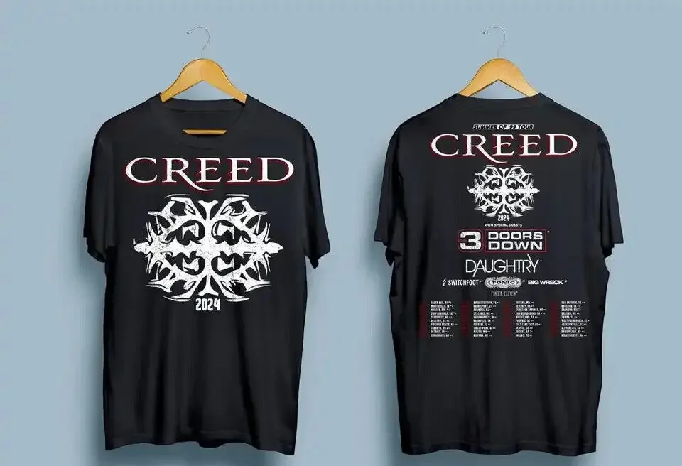 Летняя рубашка унисекс Creed 2024 Tour of 99
