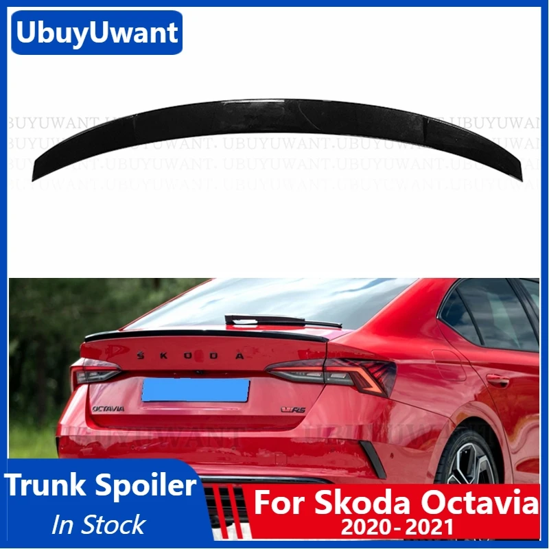 

V Style For Octavia Spoiler 2020-2021 Skoda Octavia Spoiler ABS plastic Material Car Rear Wing Color Rear Spoiler