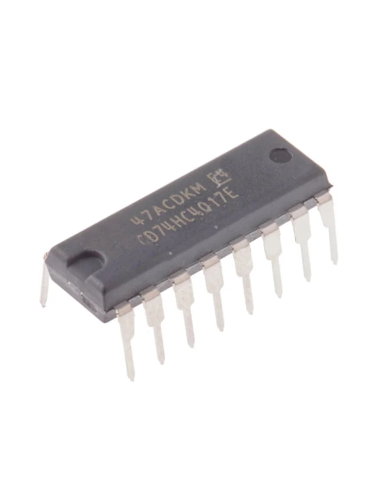 

Pack of 10 CD74HC4017E High Speed CMOS Logic Decade Counter/Divider with 10 Decoded Outputs Breadboard-Friendly IC DIP-16