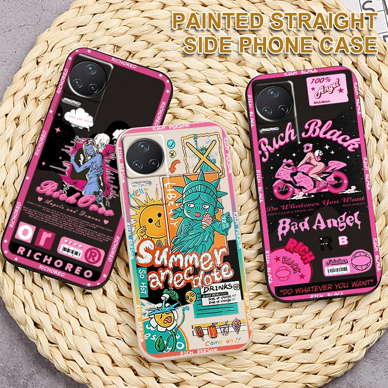 

Fashion handsome cool cartoon For Xiaomi Redmi K50 K40 Gaming K30 K30S 10 10C 10X 9A 9 9T 9C 9AT 8 8A 5G Liquid Rope Cover