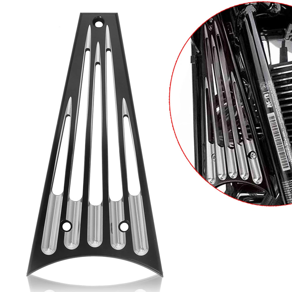 

Motorcycle Black CNC Billet Frame Grill Radiator Protector Cover For Harley Touring Road King Street Glide 1993-2013