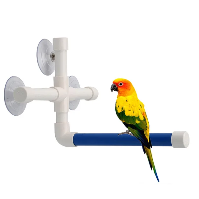 Free Shipping Birds Bird Toys For Parrots Shower Stand Window Wall Suction Cup Toys Paw Grinding Bird Toys For Kids Pet Supplies 2