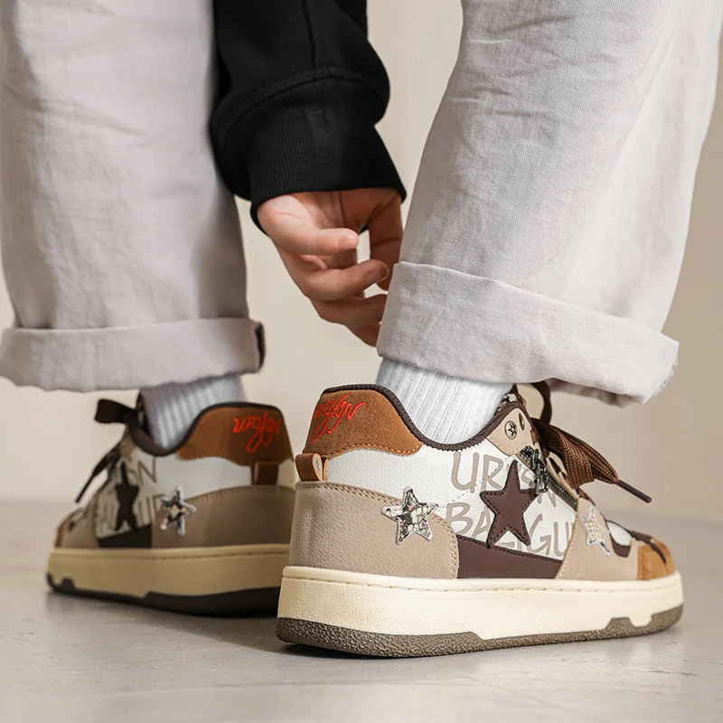 Men Skateboarding Shoes Women Brand Design Sneakers Women Original Skate Shoes Leather Retro Parkour Sports Shoes Male Footwear