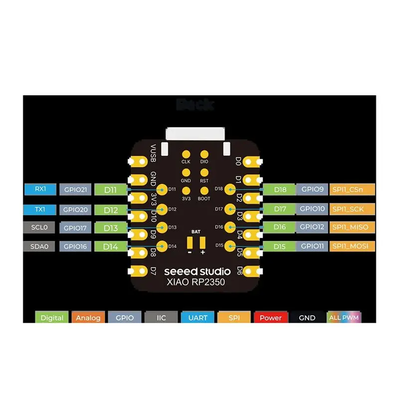 Фото Доставка в течение 24 часов: Raspberry Pi Pico 2 XIAO RP2350 Cortex-M33 и Hazard3 RISC-V RAM для Seeed Studio Low Power Developer Kit №1
