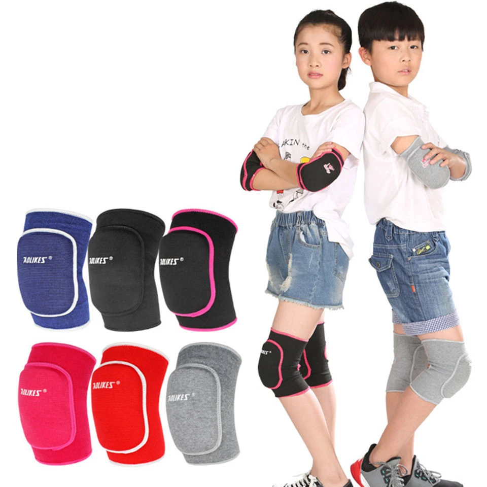 

1 Pair Kids Thick Sponge Knee Support Dance Volleyball Tennis Knee Pads Sport Gym Kneepads Children Knee Protection