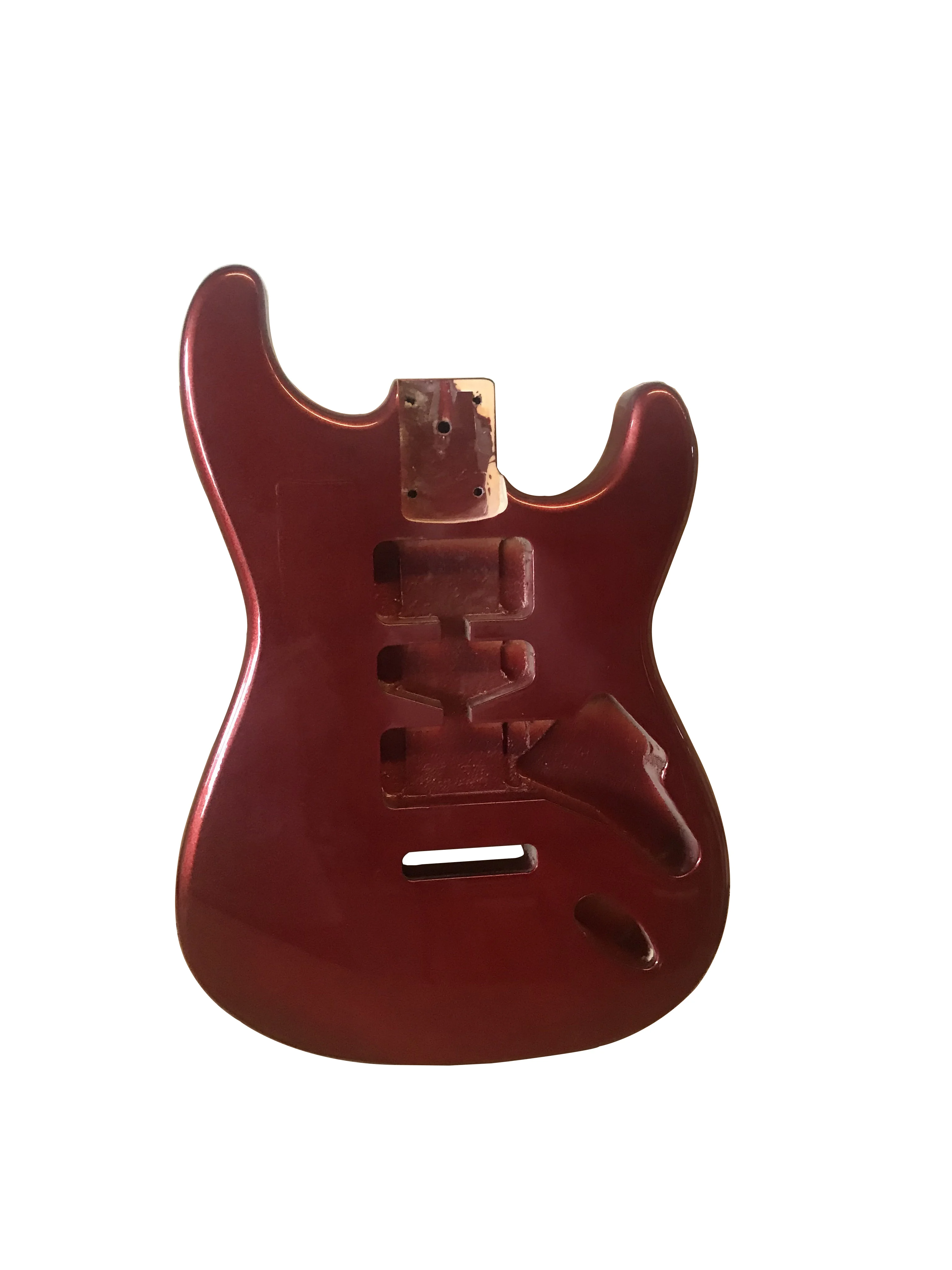 Guitarra Eléctrica estilo fender st, barril semihueco de alta calidad, en blanco, rojo oscuro