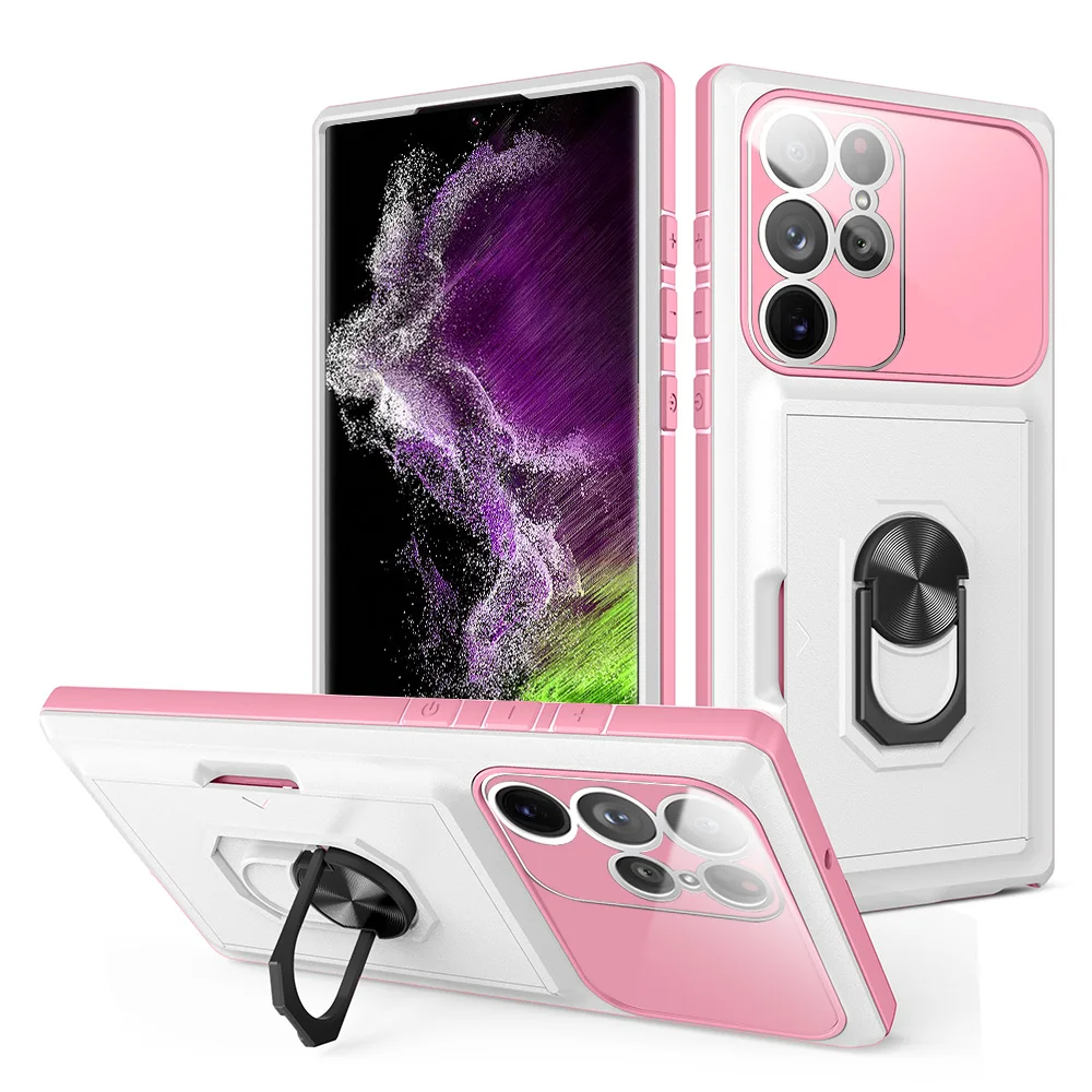 

Suitable for Samsung Galaxy S23 Ultra multi-function three in one TPU+ring durable environment-friendly mobile phone case