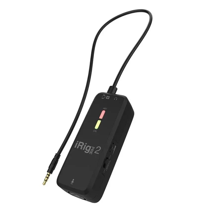 Фото IK Multimedia iRig Pre 2 HD 48 В микрофонный усилитель с подвижной катушкой/емкостный голосовой усилитель интерфейс звуковой карты с питанием от батареи №1
