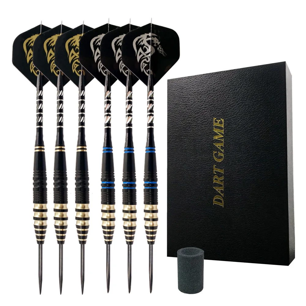 

23g Tungsten Steel Needle Darts Gift Box Set 6pcs/Set Aluminum Dart Rod for Professional High-Quality Dart Game Competition