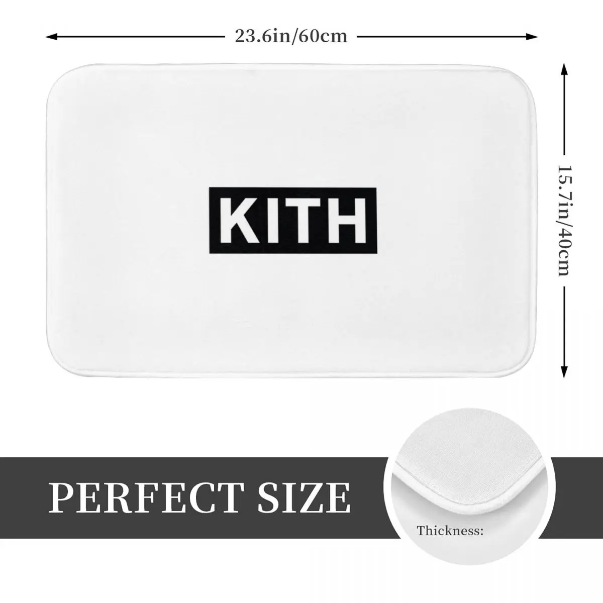 Kith Black Bogo противоскользящий коврик для двери напольный пыленепроницаемый ковер