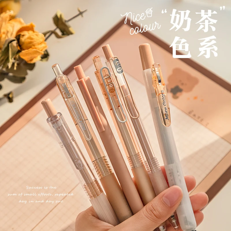 

Press the neutral pen high-value black brush question pen test student carbon pen ballpoint pen press-type water pen stationery