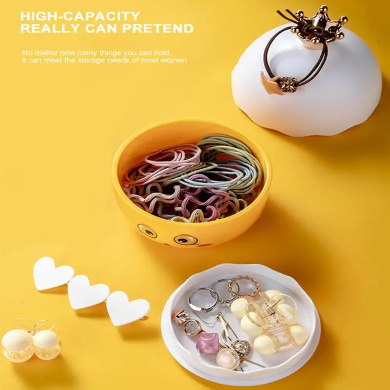 

Luxury Crown Jewelry Storage Box Cute Desktop Organizer Hairpin Holder Earrings Necklace Ring Bracelet Display Container Case