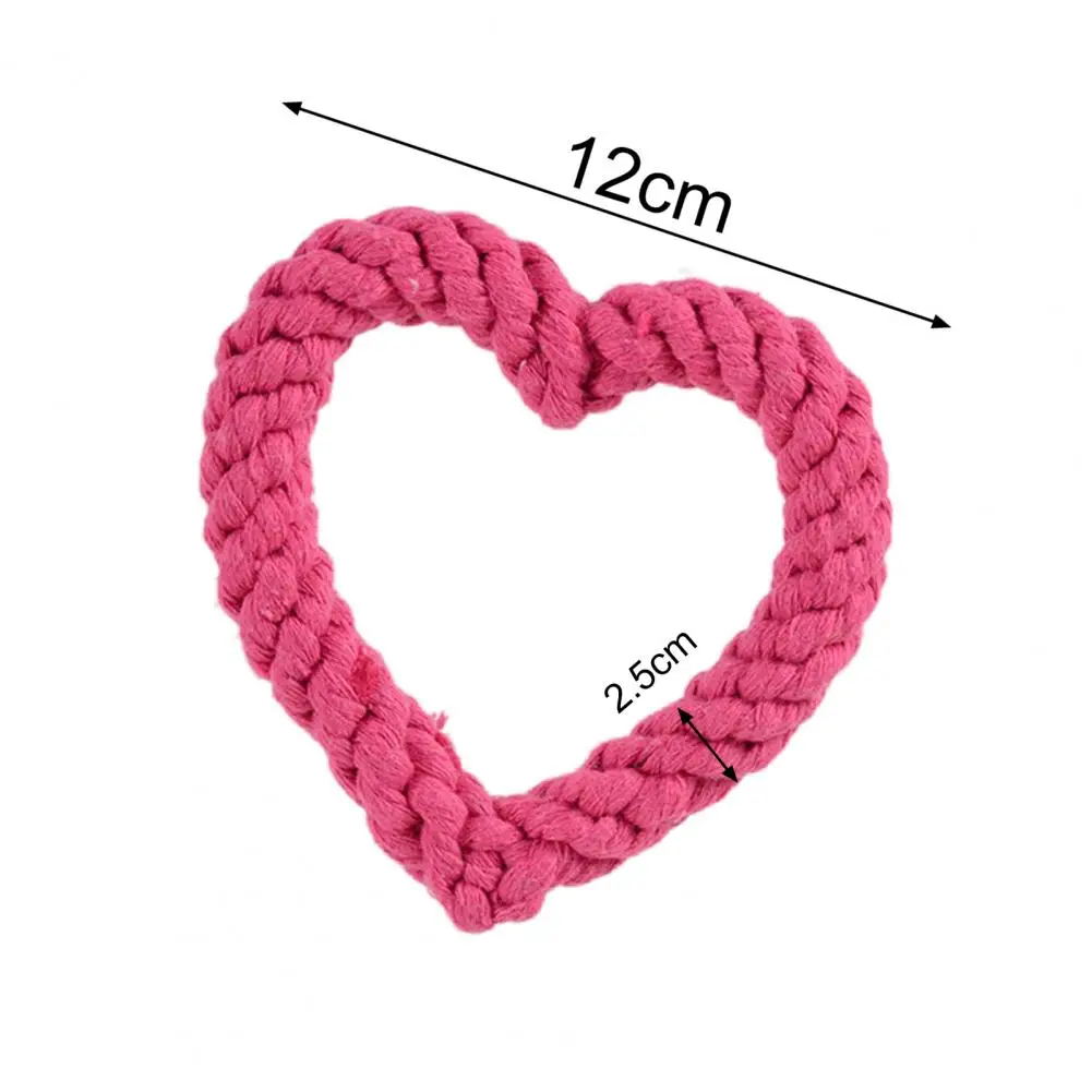 

Great Pet Toy Eco-friendly Teeth Clean Cotton Rope Valentine's Day Themed Dog Rope Toy