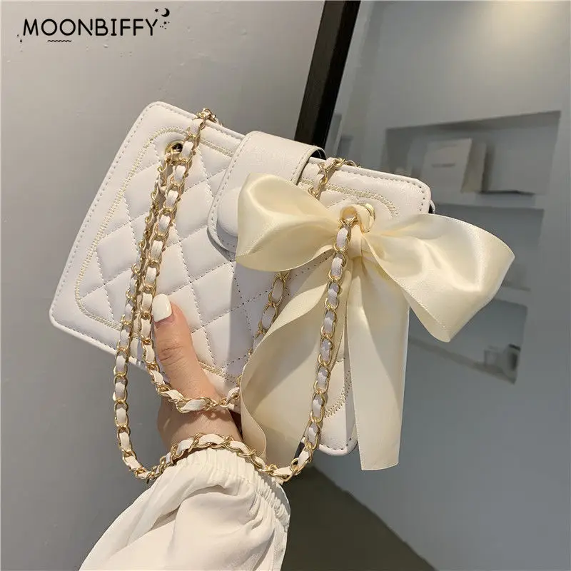 

Осенняя шелковая женская модель 2022, новая модная сумка с ромбовидной цепочкой, текстурная сумка через плечо для подмышек, сумка-мессенджер