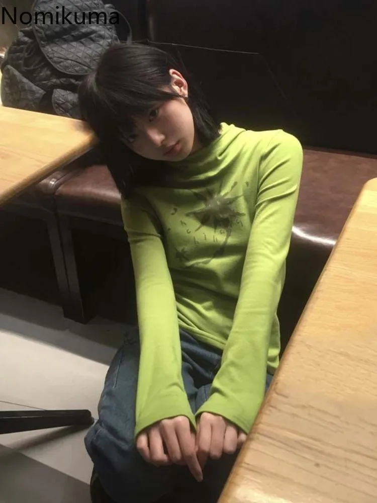 Женская одежда 2024 футболки с капюшоном и принтом женская Y2k шикарные облегающие