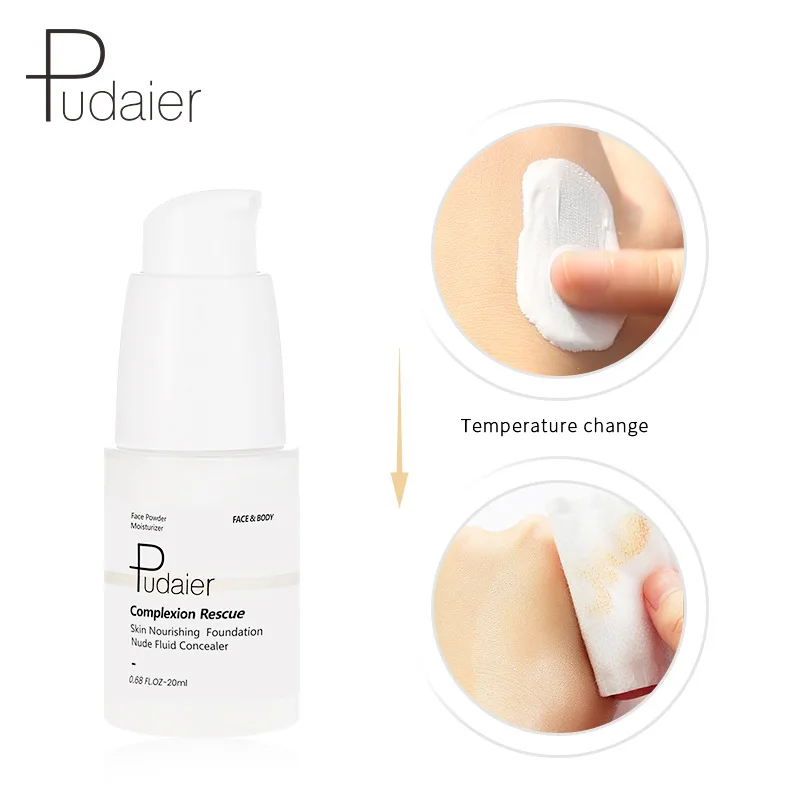 

Pudaier Temperature-changing Complexion Liquid Foundation To Brighten Portable Light and Breathable Concealer Is Not Easy Fade