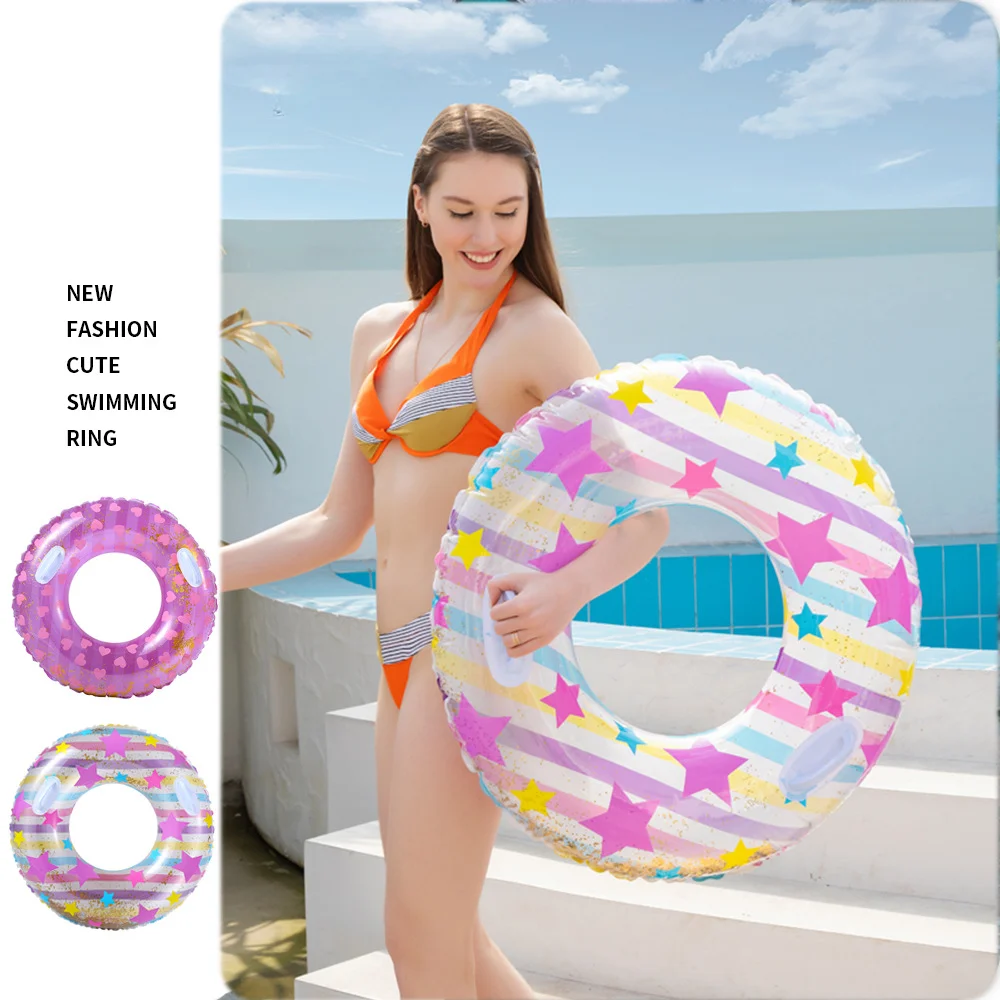 

Inflatable Swimming Rings Eco-Friendly PVC Adult and Kids Lifesaver Thick Underarm Floats Beach Water Flotador Pool Accessories