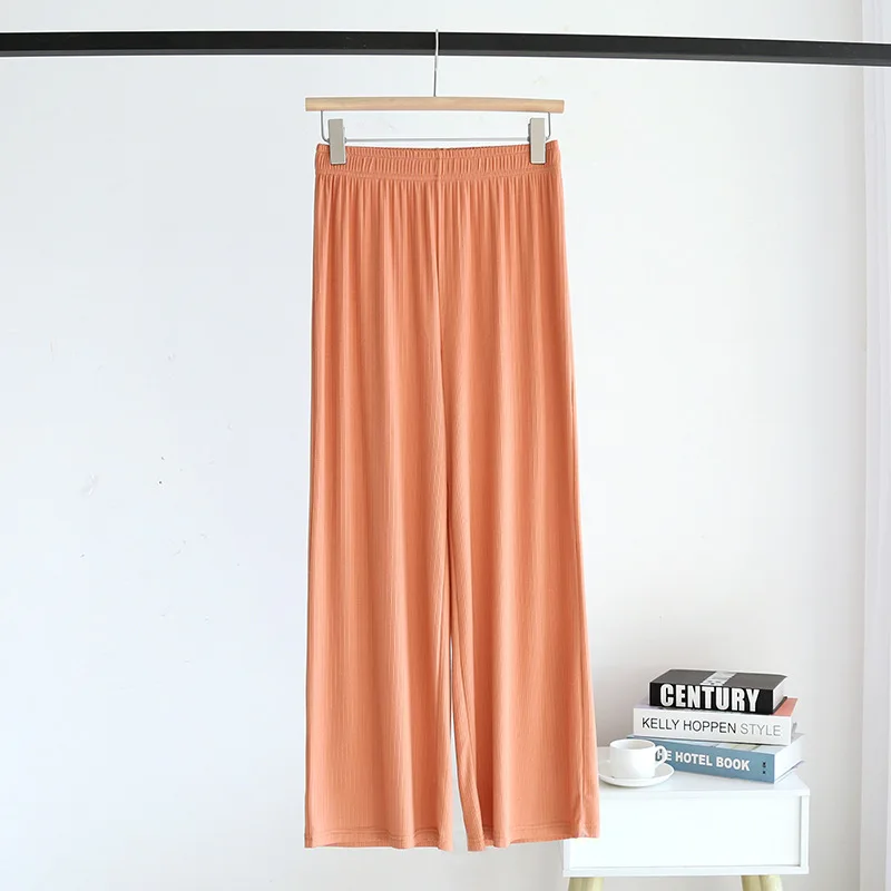 New Loose Women's Spring Summer Home Pants Strips Comfortable Sleepwear Modal Trousers Outside Wear Pajama Pant Sleep Pantalones