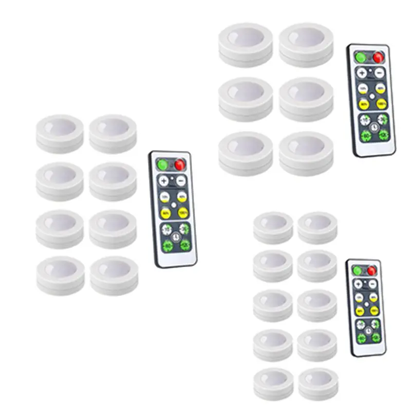 

Dimmable Contact Sensor Under Cabinet Light LED Puck Lights Wireless Downlight Spotlights Hallway Night Lamp